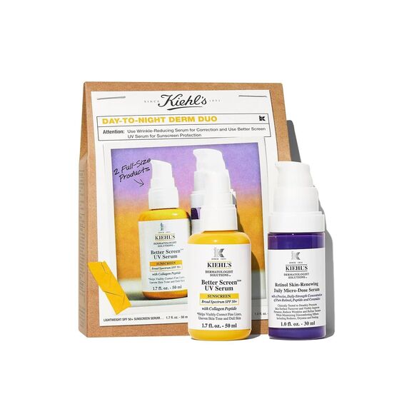 Kiehl’s Day to Night Derm Duo Skincare Set Full Sizes EXP 07/26 NIB - Picture 1 of 6